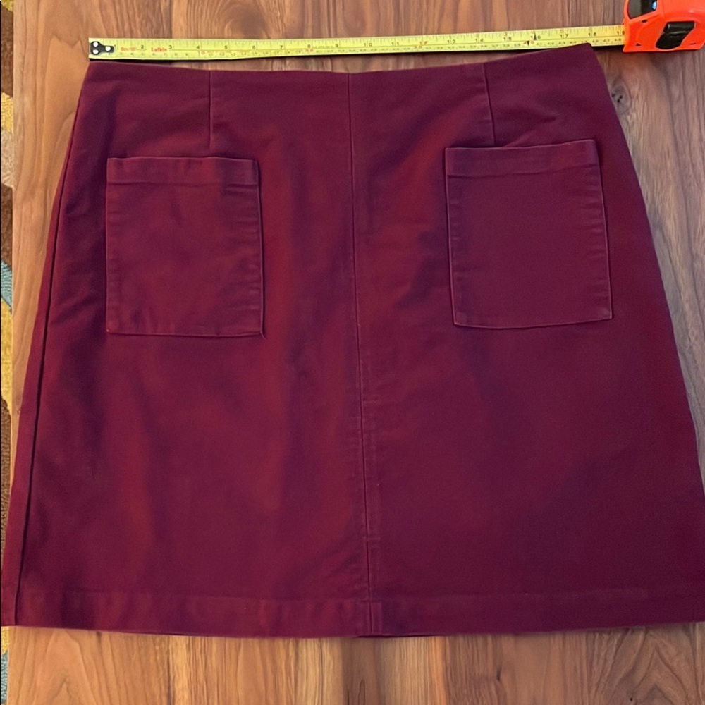 Boden Women's Maroon Pocket A-Line Skirt - fits like a US 12 see measurements